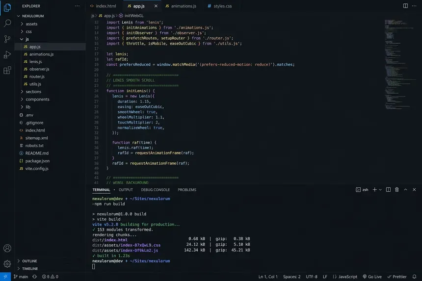 Nexulorum development environment and build process